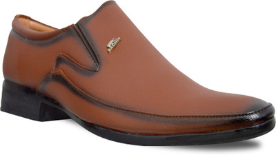 

Feetway Flat Tan Pointed Formal Slip On For Men(Tan