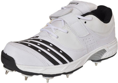 

SPORTS CS-765 Spikes Cricket Shoes For Men(Black, White, Multicolor