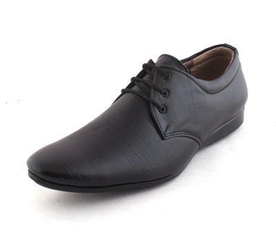 

GREENFOOT Leather Formals Lace Up For Men(Black