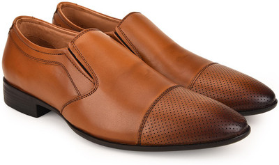 

Escaro Men's Shoes Formal Slip On For Men(Tan