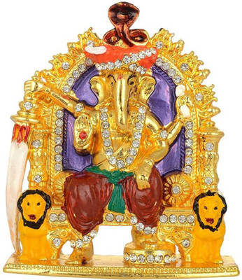 

Smstraders Jai Malhar God Ganesh Decorative Showpiece - 8 cm(Alloy, Multicolor)