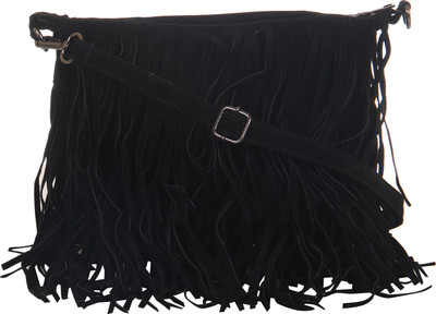 

Red Pout Women Casual Black Satin Sling Bag