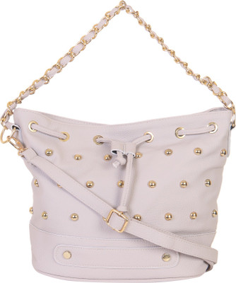 

Red Pout Women Evening/Party White Genuine Leather Sling Bag