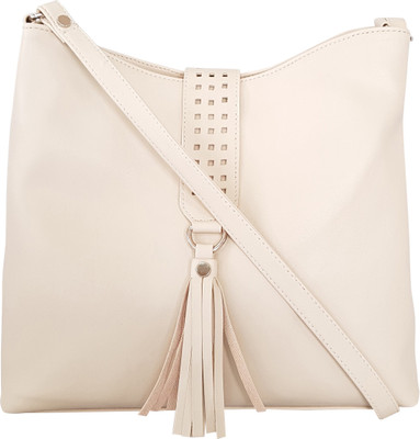 

Toteteca Bag Works Women Casual White PU Sling Bag
