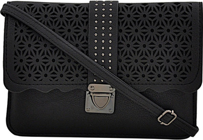 

Mark & Keith Women Casual Black PU Sling Bag