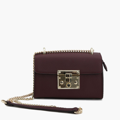 

Vajero Women Evening/Party Maroon PU Sling Bag