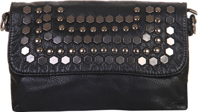 

Red Pout Women Casual Black Genuine Leather Sling Bag