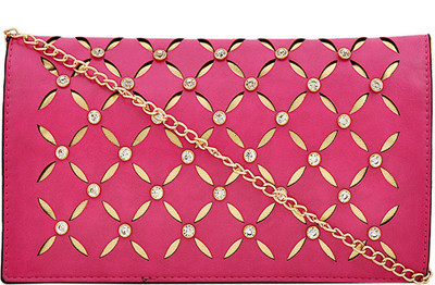 Mark & Keith Women Evening/Party Pink PU Sling Bag