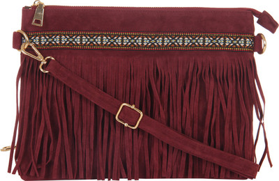

Red Pout Women Casual Red Satin Sling Bag