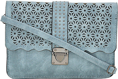 

Mark & Keith Women Casual Blue PU Sling Bag