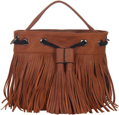 

Red Pout Women Casual Brown Genuine Leather Sling Bag