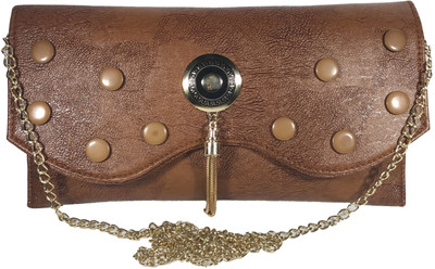

Bizarre Vogue Women Evening/Party Brown PU Sling Bag