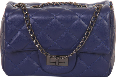 

Red Pout Women Evening/Party Blue Genuine Leather Sling Bag