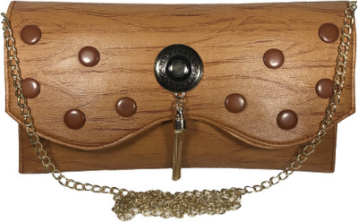 

Bizarre Vogue Women Evening/Party Tan PU Sling Bag