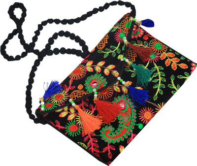 

Kuber Industries Women Casual Multicolor Velvet Sling Bag