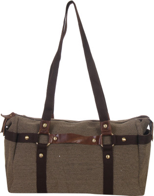 

Red Pout Women Casual Grey, Brown Canvas Shoulder Bag, Brown;grey