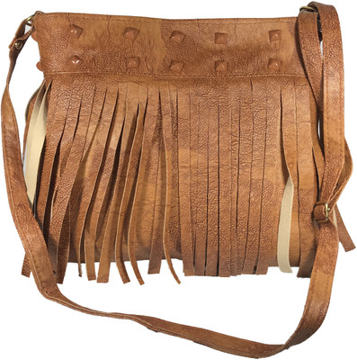 

Bizarre Vogue Women Casual Tan PU Sling Bag