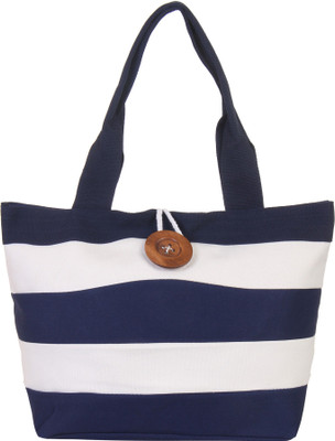 

Red Pout Women Casual White, Blue Canvas Shoulder Bag, Blue;white