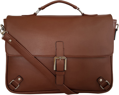 

Toteteca Bag Works Men Formal Brown PU Sling Bag