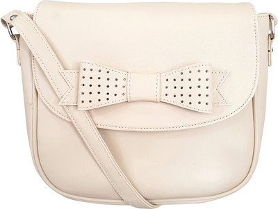 

Toteteca Bag Works Women Casual White PU Sling Bag