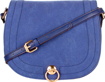 

Vajero Women Casual Blue PU Sling Bag