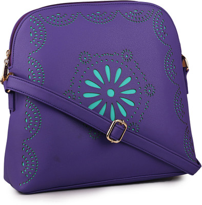 

zinys Women Casual Blue PU Sling Bag