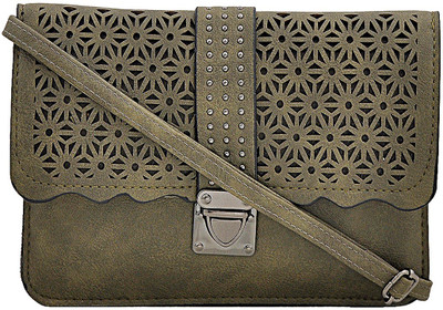 

Mark & Keith Women Casual Green PU Sling Bag