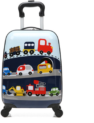 

T-Bags Trains And Cars 4 Wheel Trolley Bag Small Travel Bag - Small(Multicolor)