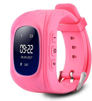 

University Trendz Q50 GPS Smart Kid Safe smart Watch SOS Call Location Finder Locator Tracker for Child Anti Lost Monitor Baby Son Wristwatch Pink Smartwatch(Pink Strap ADJUSTABLE)