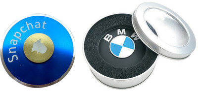 

S.Blaze Combo of 2 Amazing Metal Rounded BMW + Snapchat Shield Fidget Spinner Toy for Kids & Adults(Multicolor)