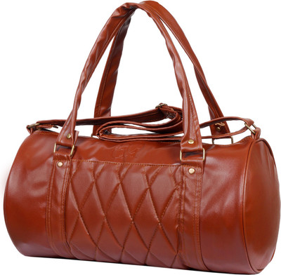 

Dee Mannequin Tan Cross Leatherite Gym Bag(Brown, Kit Bag