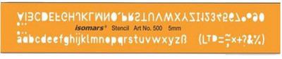 

Isomars 500 Lettering Stencil(Pack of 1, Laser Cut & Engraved)