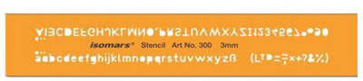 

Isomars 300 Lettering Stencil(Pack of 1, Laser Cut & Engraved)