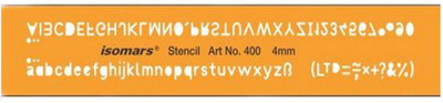 

Isomars 400 Lettering Stencil(Pack of 1, Laser Cut & Engraved)