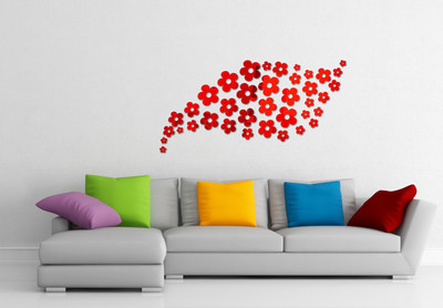 

Naveed Arts  Acrylic wall sticker Sticker(Pack of 1, Red mirror