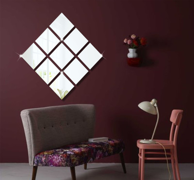 

Naveed Arts  Acrylic wall sticker Sticker(Pack of 1, Silver mirror