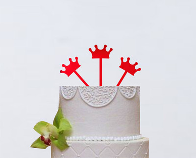 

Naveed Arts  Acrylic cake topper Sticker(Pack of 1, Red mirror