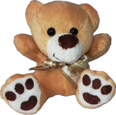 

kidoz kingdom TEDDY SMALL STUFF TOY - 9 cm(Brown)
