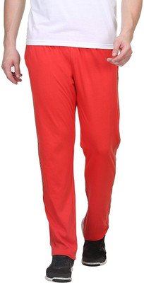 BODYACTIVE Solid Men Red Track Pants