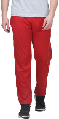 BODYACTIVE Solid Men Maroon Track Pants