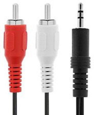 

TECHON TV-out Cable AV CABLE STEREO TO 2 RCA(Black, For TV)