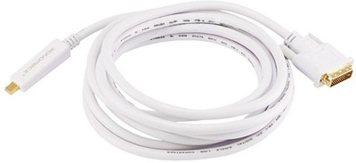 

Monoprice TV-out Cable 10ft 32AWG Mini DisplayPort to DVI Cable - White(White, For MacBook)