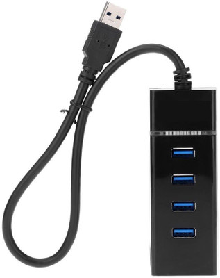 

ReTrack 5 GBPS 4 Ports 3.0 Super Speed Portable Hub USB Adapter(Black)