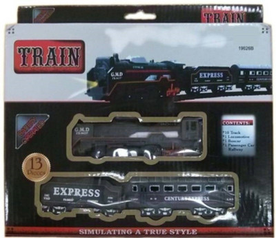

Amazia Battery Operated Train Set With Head Light (13 Pieces)(Black)