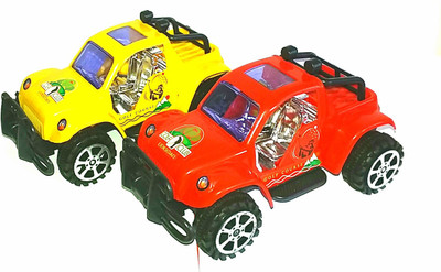 

SRP TOYS SET OF TWO SAFARI JEEP(Red, Yellow)