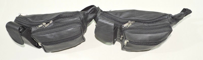

GLOBAL WONDERS lp103PAIR Leather Waist Bags(Black)