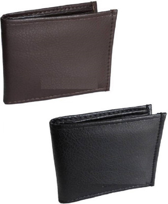 

Peacock Mundkar Men Black, Brown Artificial Leather Wallet(4 Card Slots), Black and brown