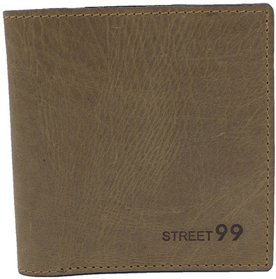 

STREET 99 Men Beige Genuine Leather Wallet(4 Card Slots)