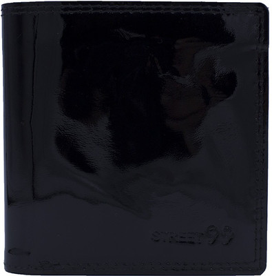 

street 99 Men Black Genuine Leather Wallet(8 Card Slots)