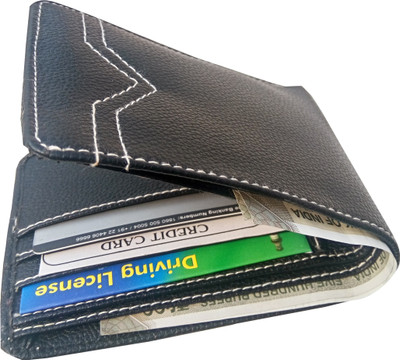 

Nirmal Aksh Men Black Genuine Leather Wallet(6 Card Slots)